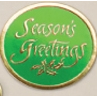 Green/Gold Season's Greetings Round Seal (2" Diameter)